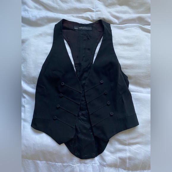 Gilet Homme Zara Noir Taille M/38 - Occasion Très Bon état, Coton Et Polyester